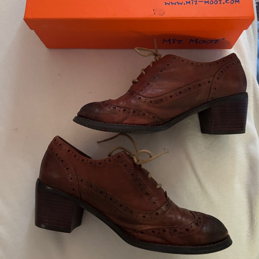 Miz Mooz Women's Brown Oxford Shoes